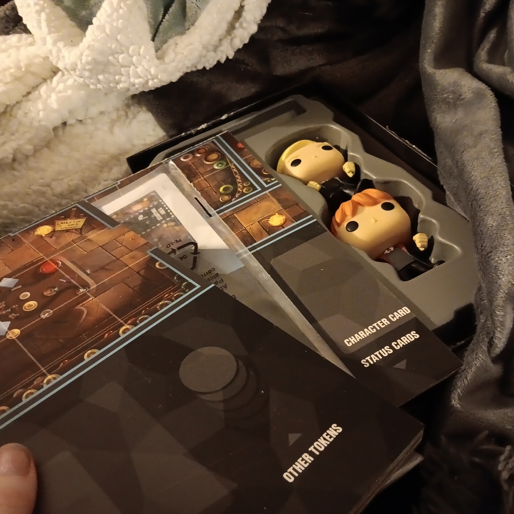 Funko Pop Duo with Black and Orange Figures